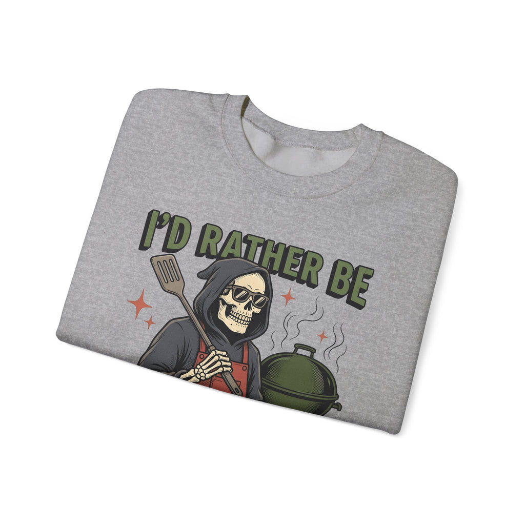 Skull Cook Sweatshirt Grilling Joke Gift Women Comic Sweatshirt Skeleton Sweatshirt Barbecue Fan Cartoon Sweatshirt Pun Graphic Retro Barbeque Sweatshirt