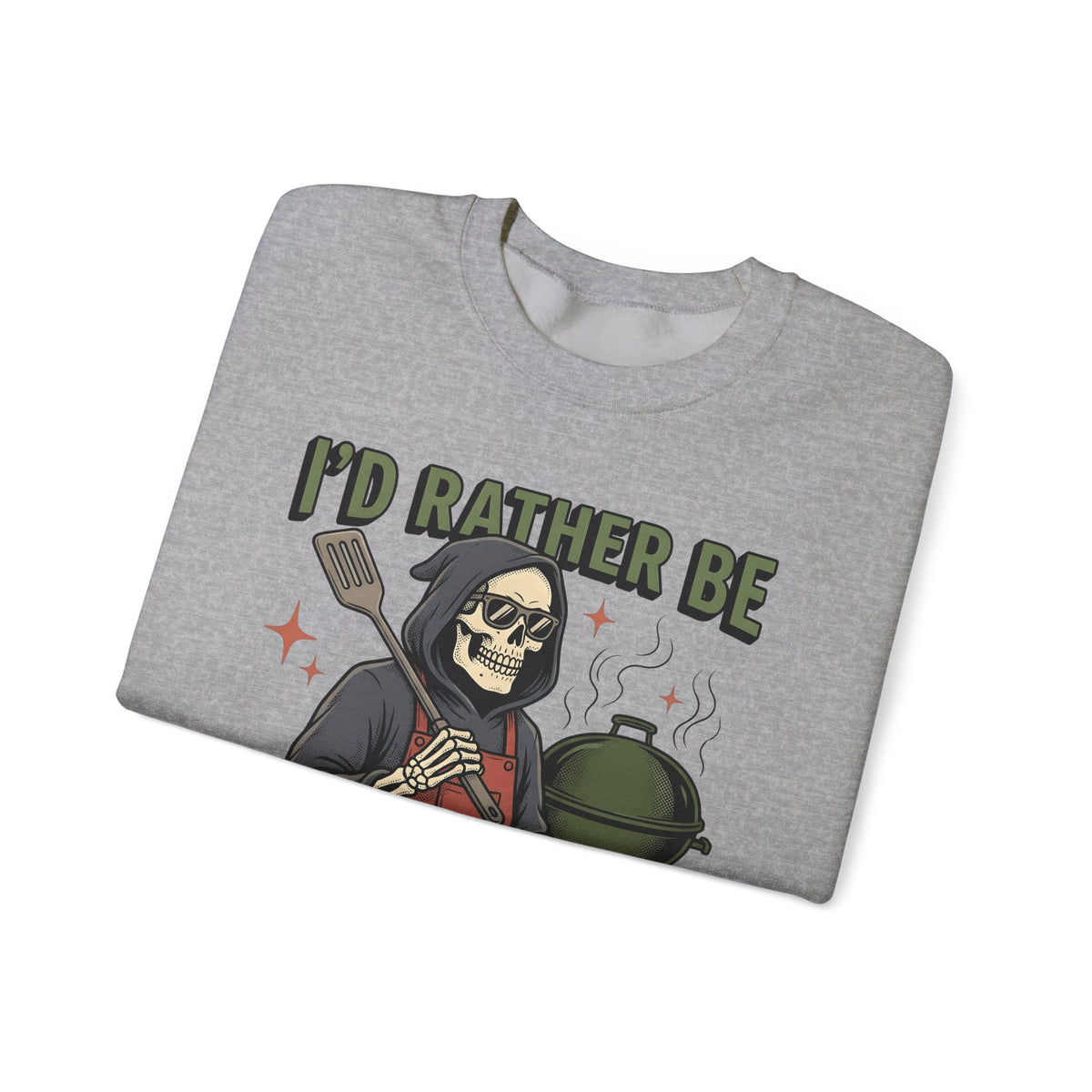 Skull Cook Sweatshirt Grilling Joke Gift Women Comic Sweatshirt Skeleton Sweatshirt Barbecue Fan Cartoon Sweatshirt Pun Graphic Retro Barbeque Sweatshirt