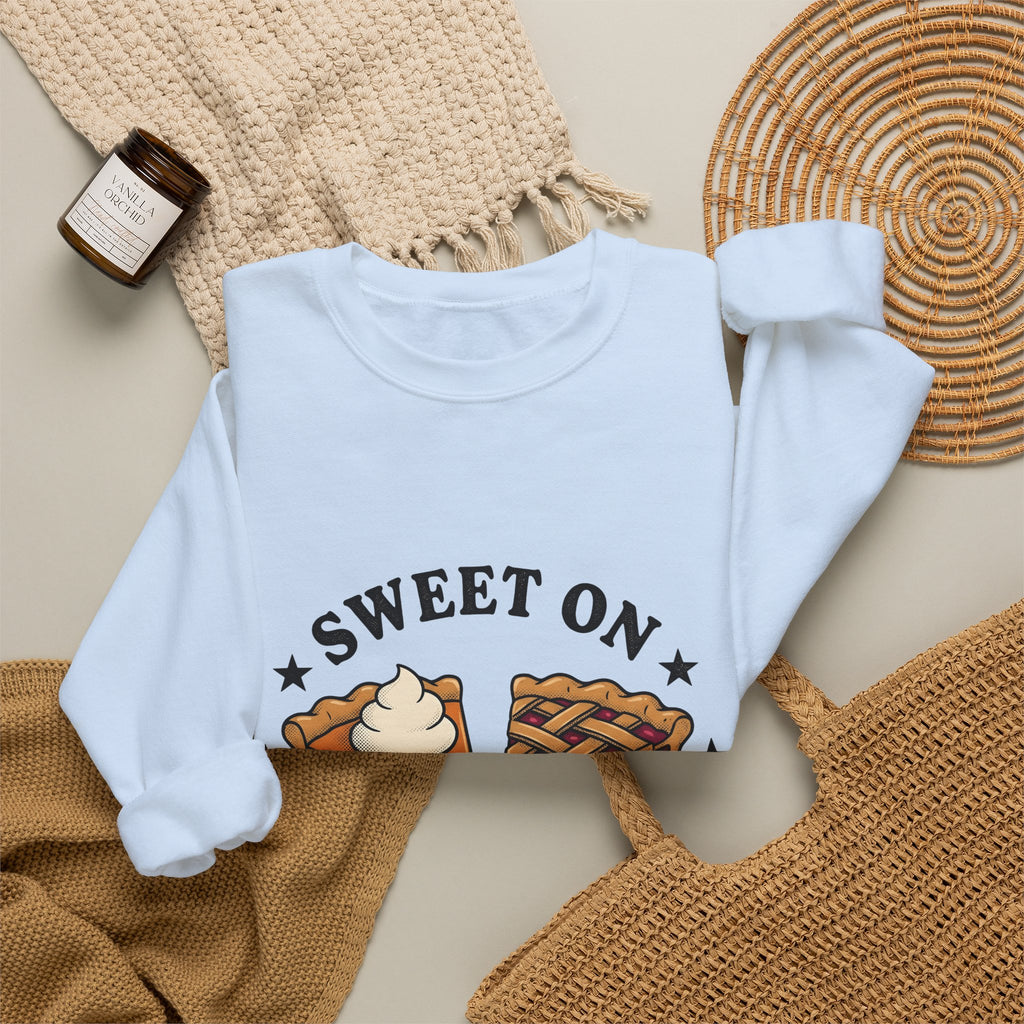 Pie Pieces Sweatshirt Desserts Seasonal Gift Women Retro Sweatshirt Pie Slices Sweatshirt Pastry Fan Vintage Sweatshirt Holiday Graphic Sketch Sparkles Sweatshirt