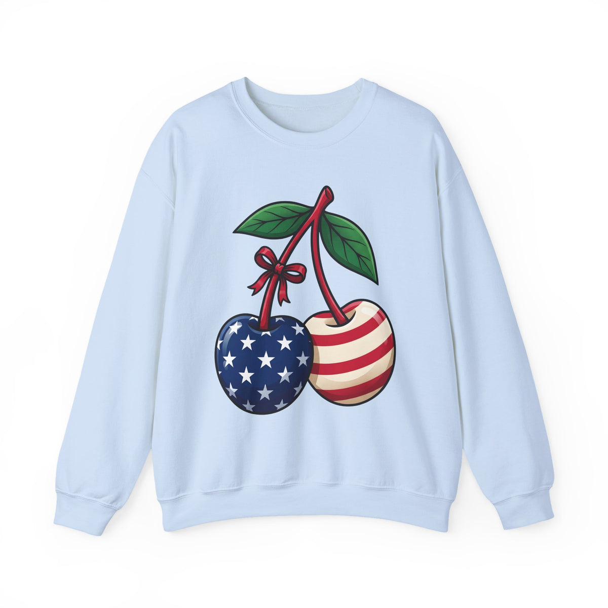American Cherries 4Th Of July Beach Gift Comic Cherry Independence Day Fan Cartoon Coastal Sweatshirt