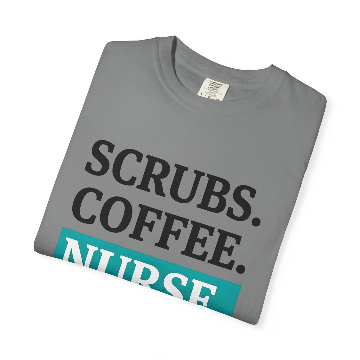 Coffee Cup T-Shirt Nurse Humor Gift Women Modern T-Shirt T-Shirt T-Shirt Rn Fan Contemporary T-Shirt Funny Graphic Minimalist Teal Highlight T-Shirt