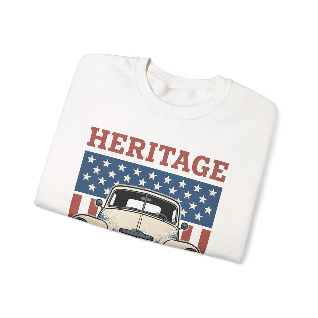 Antique Lorry Sweatshirt America Liberty Gift Women Retro Sweatshirt Truck Sweatshirt Patriot Enthusiast Vintage Sweatshirt Freedom Graphic Line Art Flag