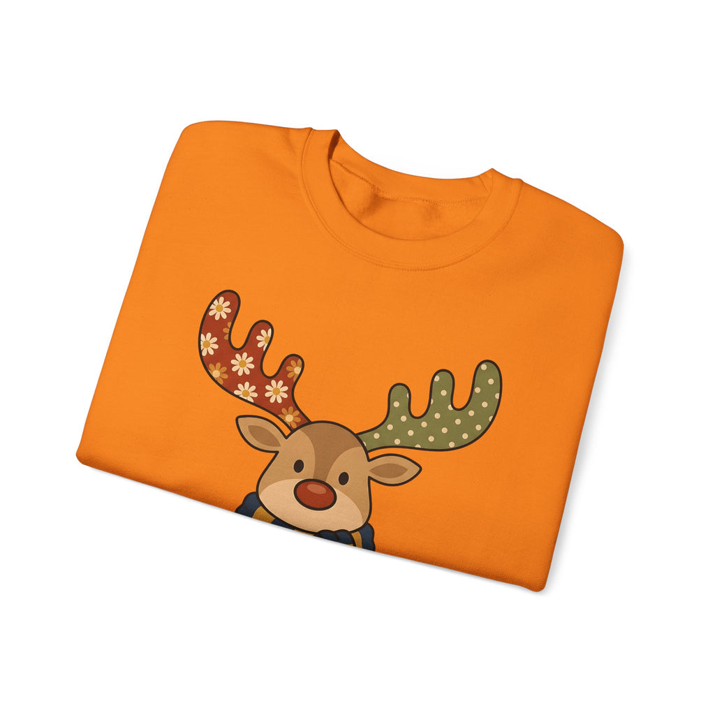 Deer Drawing Holiday Noel Gift Cartoon Fawn Christmas Fan Caricature Christmas Classic Winter Sweatshirt