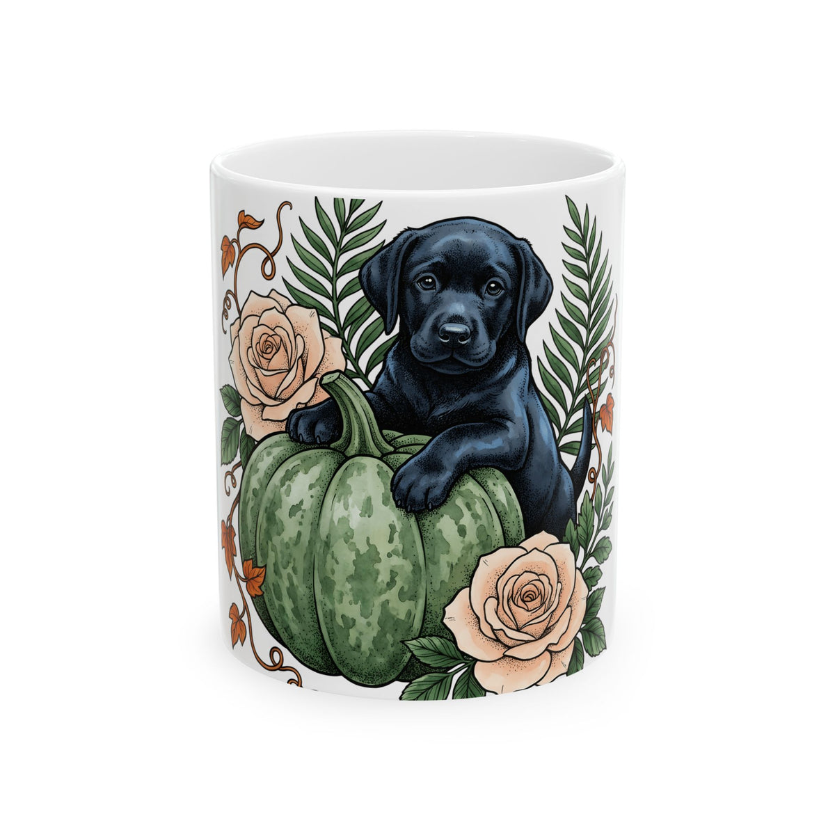 Black Labrador Dog Mug Halloween Pet Gift Women Old School Mug Labrador Mug Halloween Fan Vintage Mug Dog