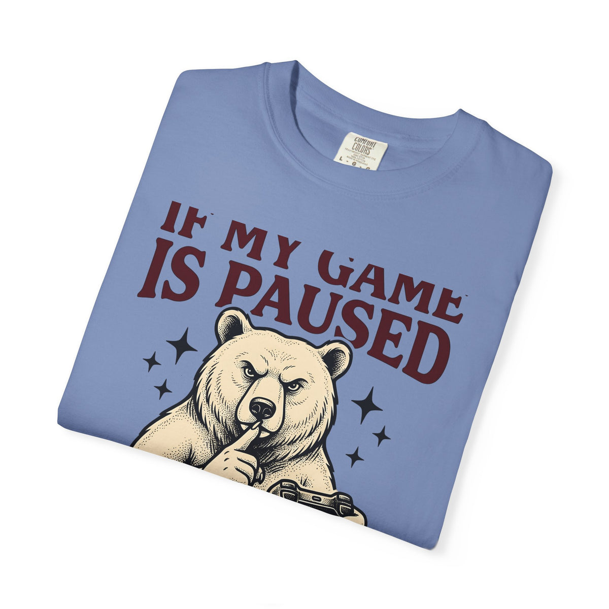 Gamer Bear Gaming Creature Gift Cartoon Teddy Gamer Fan Comic Creature Old School Controller T-Shirt