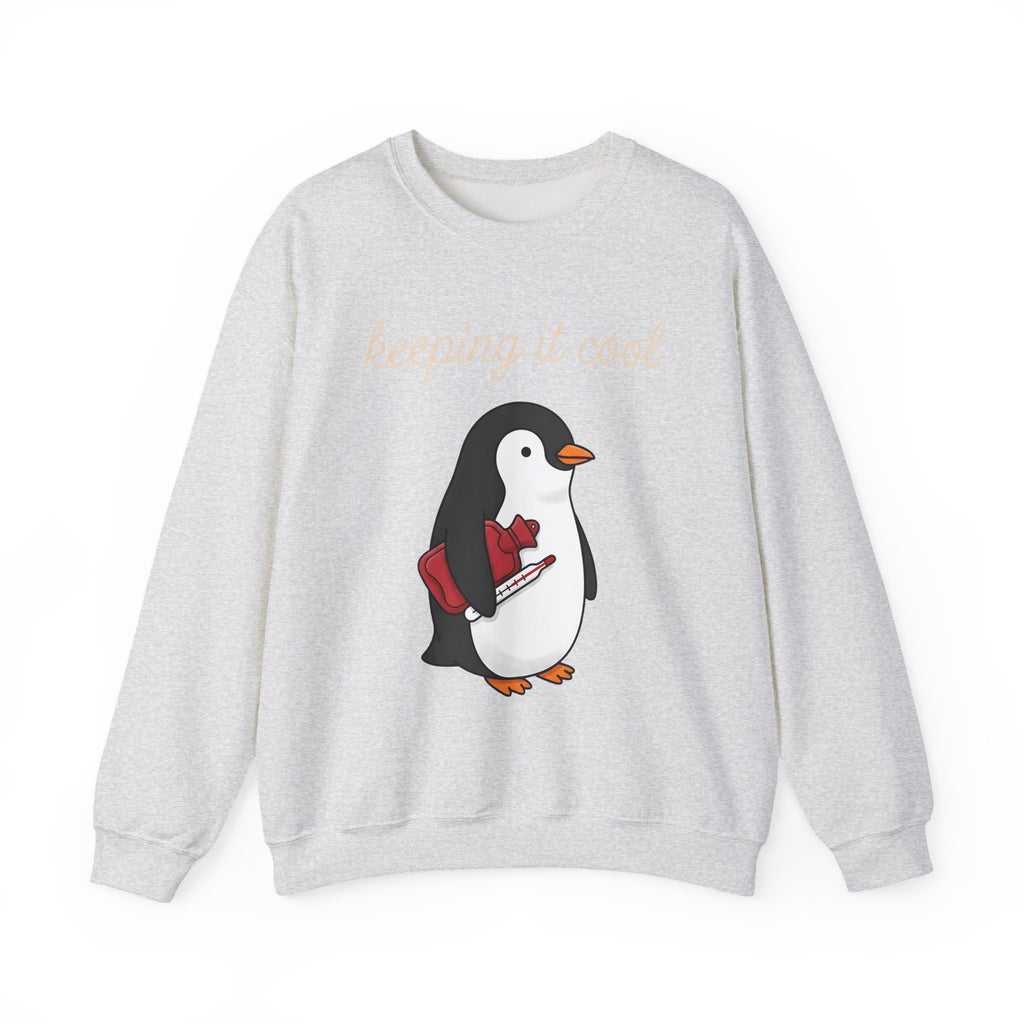Penguin Nurse Sweatshirt Nurse Wildlife Gift Women Comic Sweatshirt Penguin Sweatshirt Nursing Enthusiast Cartoon Sweatshirt Wildlife Graphic Simple