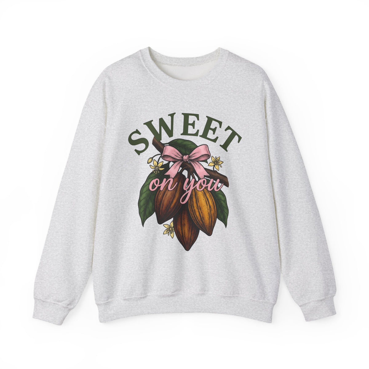 Cocoa Pods Sweatshirt Desserts Chocolate Gift Women Vintage Sweatshirt Cacao Pods Sweatshirt Pastry Fan Retro Sweatshirt Chocolate Bar Graphic Hand Drawn Pink