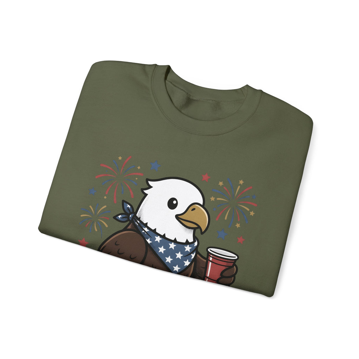 Bald Eagle Sweatshirt 4th Of July Usa Gift Women Comic Sweatshirt Eagle Sweatshirt Independence Day Fan Cartoon Sweatshirt American Graphic Vintage Fireworks