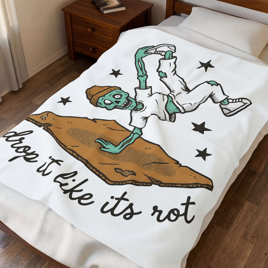 Dancing Skeleton Blanket Halloween Ballet Gift Women Comic Blanket Skeleton Blanket Horror Fan Spooky Blanket Dance Graphic Vintage Sparkles Blanket