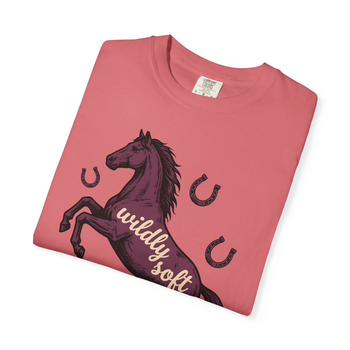 Horse Design T-Shirt Boho Chic Ranch Gift Women Classic T-Shirt Equine T-Shirt Hippie Fan Vintage T-Shirt Western Graphic Doodle Horseshoe T-Shirt
