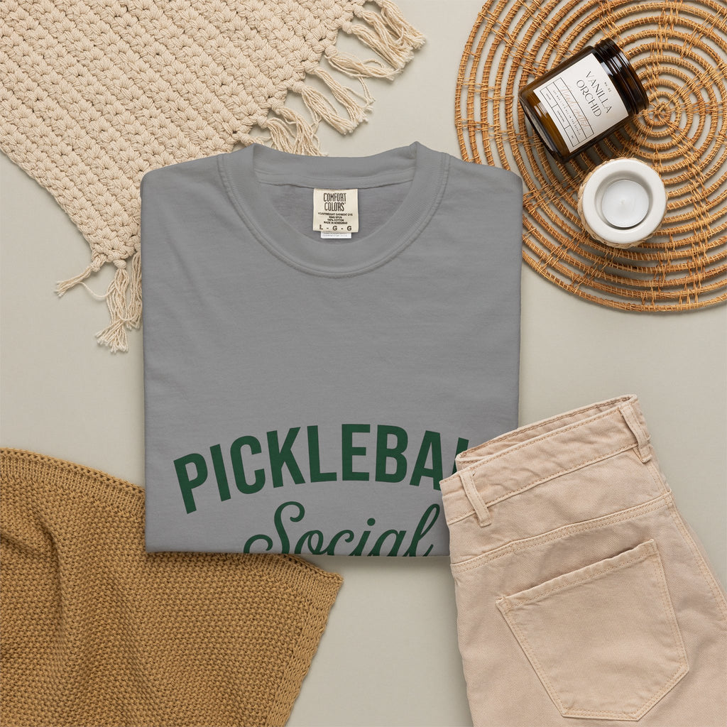 Pickleball Lettering T-Shirt Pickleball Exercise Gift Women Athletic T-Shirt Pickleball Typography T-Shirt Paddle Fan Sports T-Shirt Fitness
