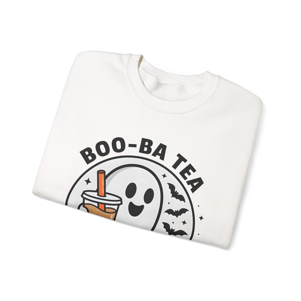 Ghost Bubble Tea Sweatshirt Halloween Cuisine Gift Women Charming Sweatshirt Boba Sweatshirt Halloween Fan Cute Sweatshirt Food Graphic Animated Bats