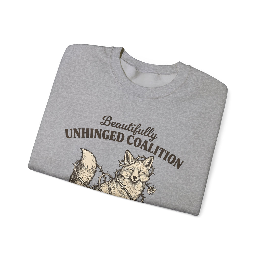 Fox Funny Creatures Gift Classic Fox Humor Fan Vintage Animal Doodle Floral Sweatshirt