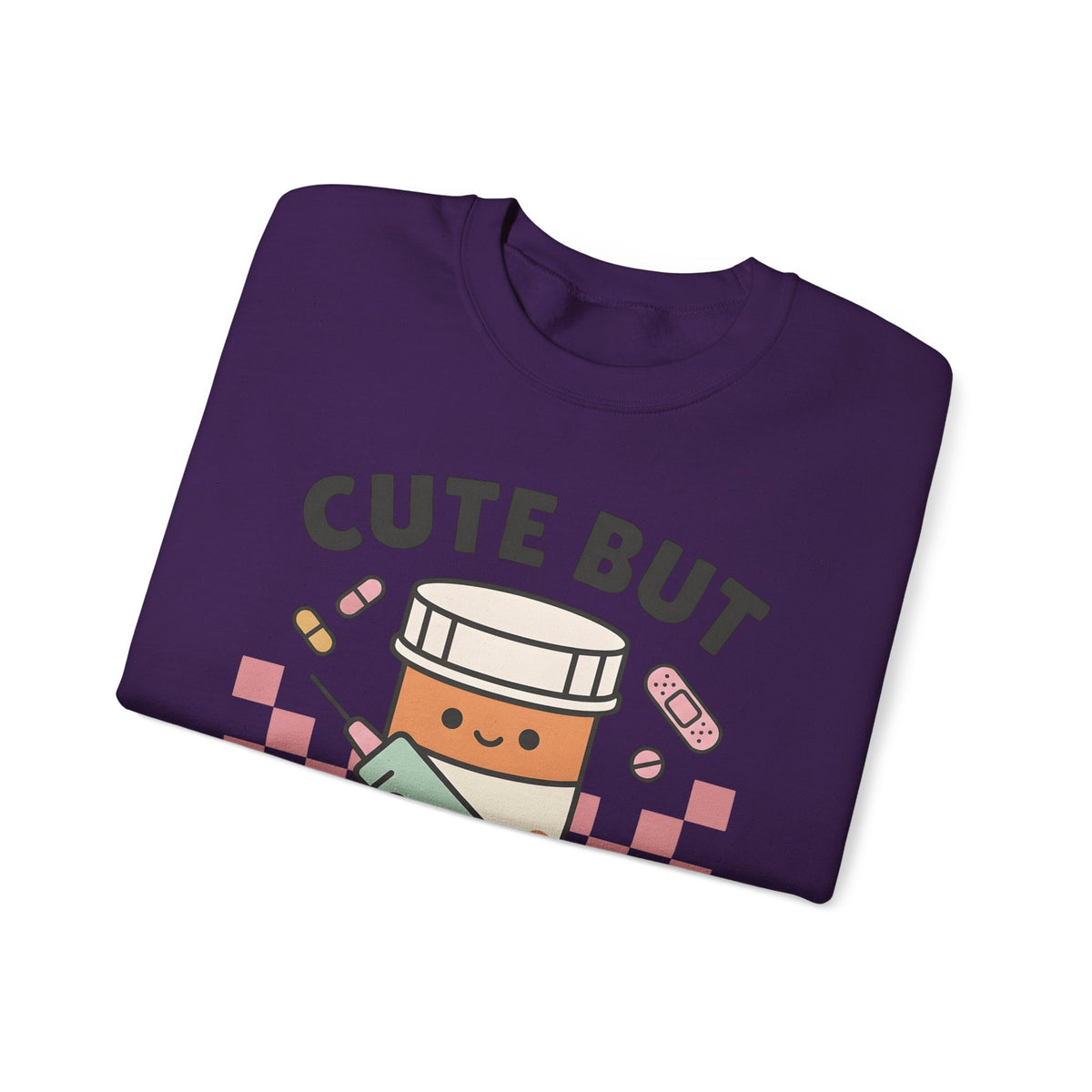 Pill Bottle Syringe Sweatshirt Nurses Medical Gift Women Kawaii Sweatshirt Medication Sweatshirt Nurse Enthusiast Cute Sweatshirt Healthcare Graphic Cartoon