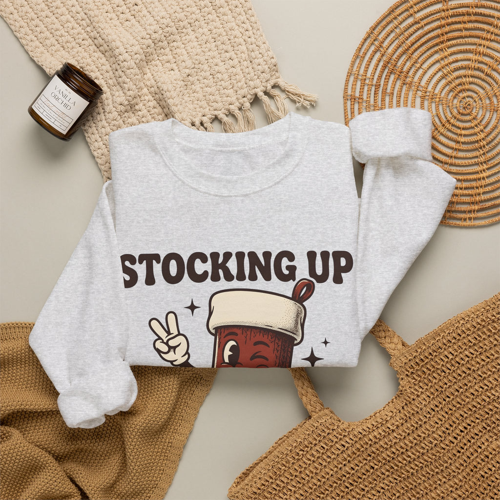 Christmas Stocking Character Christmas Humor Gift Vintage Stocking Holder Christmas Fan Retro Sweatshirt