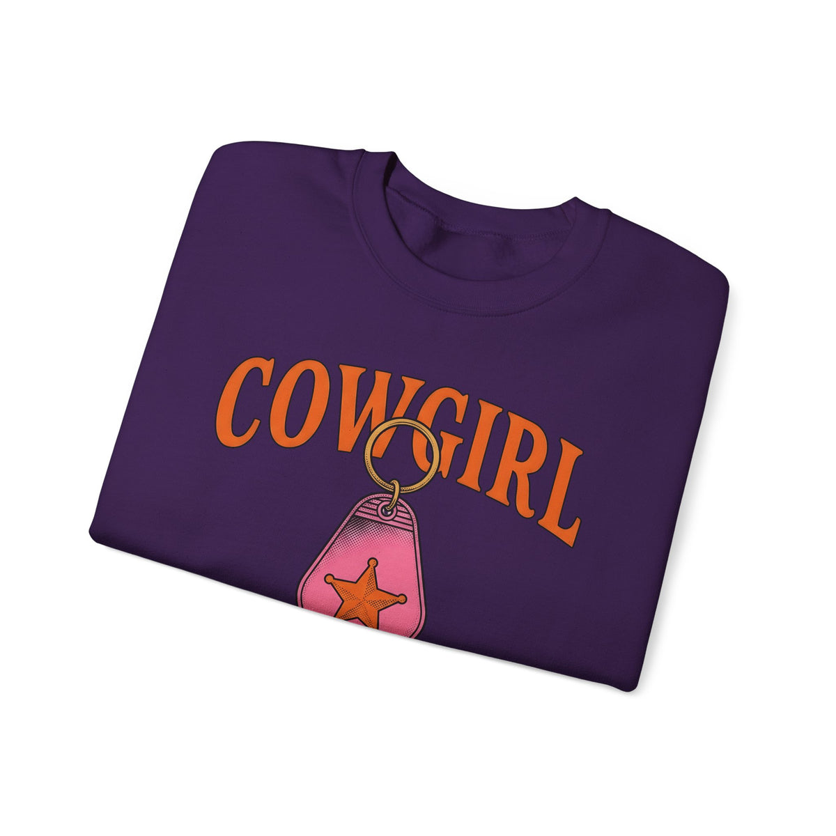 Sheriff Badge Keychain Sweatshirt Cowgirl Cowboy Gift Women Distressed Sweatshirt Keychain Sweatshirt Cowboy Fan Vintage Sweatshirt Rodeo Graphic Hand Drawn