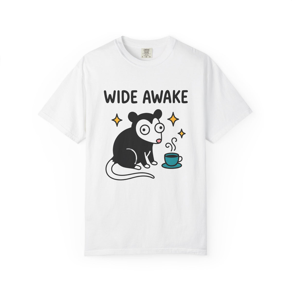 Opossum Espresso T-Shirt Coffee Pet Gift Women Illustration T-Shirt Espresso T-Shirt Coffee Fan Animal Graphic Cat Design Line Art Twinkles T-Shirt