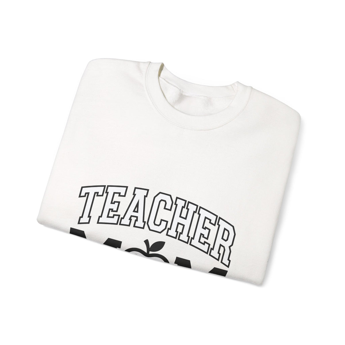 Apple Icon Sweatshirt Moms School Gift Women Thick Sweatshirt Fruit Sweatshirt Mother Enthusiast Bold Sweatshirt Education Graphic Modern Varsity Lettering