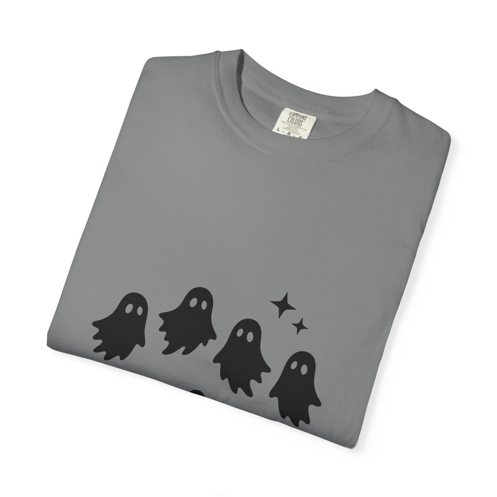 Ghost Halloween Spooky Gift Minimalist Specter Horror Fan Ghostly Creepy Silhouette T-Shirt