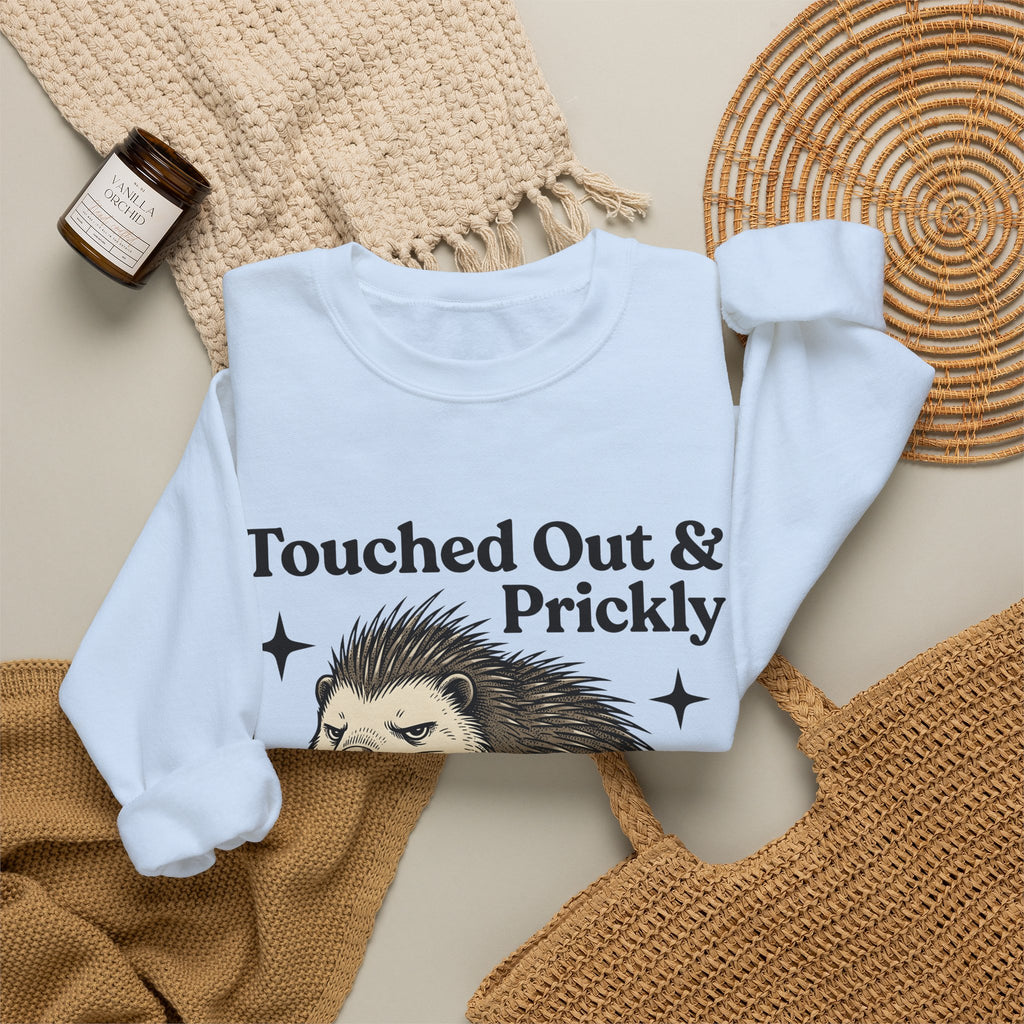 Grumpy Porcupine Sweatshirt Moms Humor Gift Women Hand Drawn Sweatshirt Quillpig Sweatshirt Motherhood Fan Illustrated Graphic Sweatshirt Vintage Stars Sweatshirt