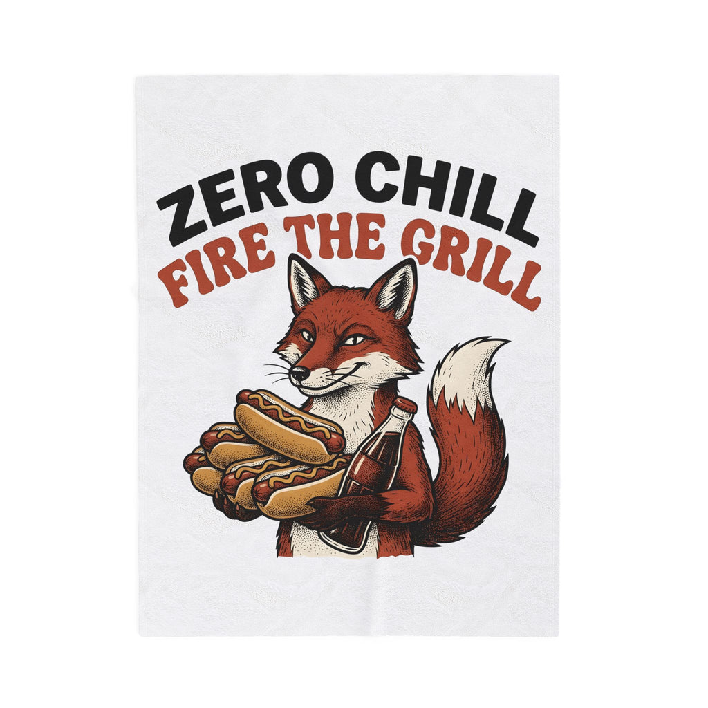 Fox Hotdog Blanket Funny Grill Gift Women Comic Blanket Hotdog Blanket Humor Fan Cartoon Blanket Barbecue Graphic Retro Soda Pop Bottle Blanket