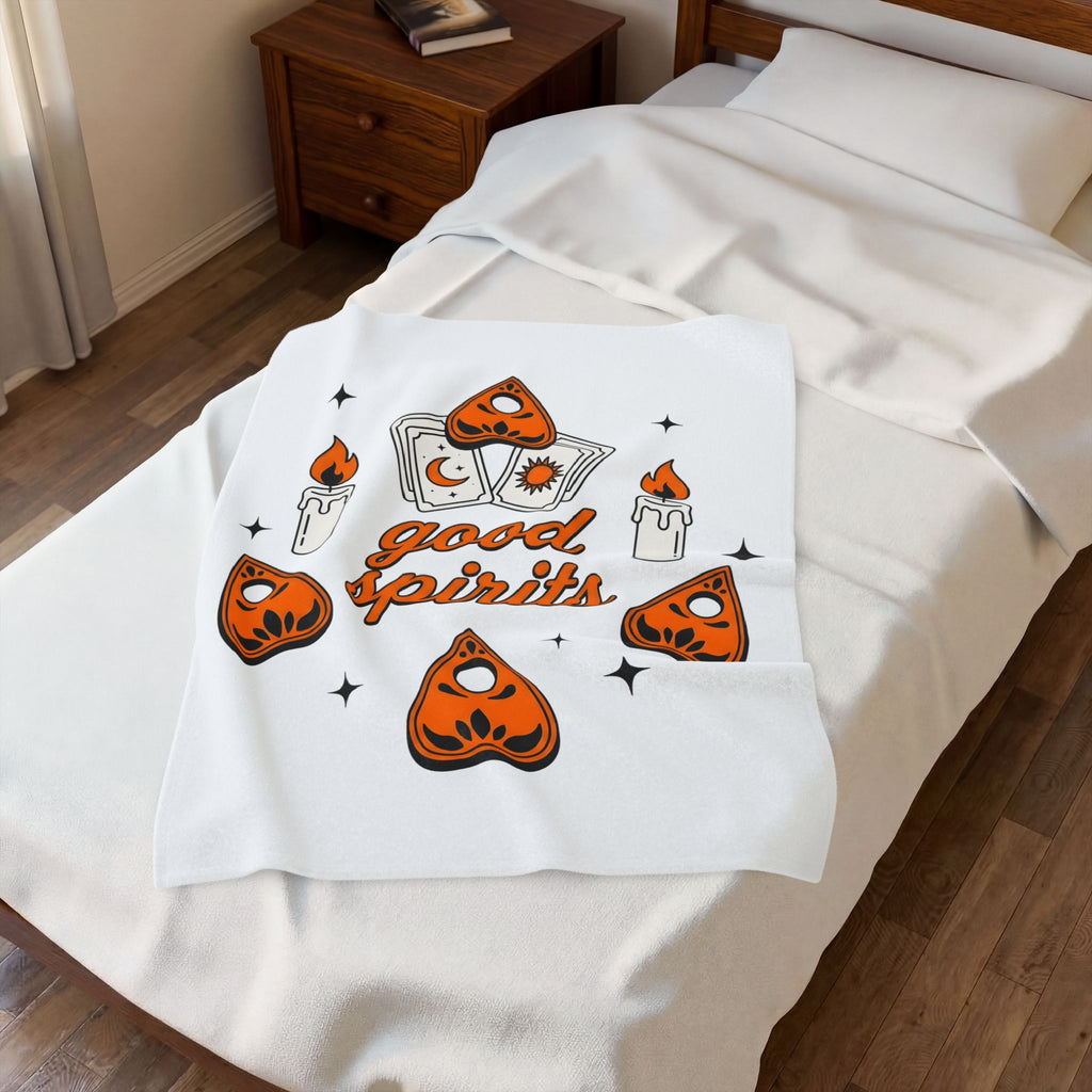 Spirit Board Planchette Blanket Halloween Magic Gift Women Graphic Blanket Ouija Blanket Horror Fan Occult Blanket Mystic Graphic Design Vintage