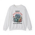 Cat Blender Sweatshirt Cat Dessert Gift Women Retro Sweatshirt Blender Sweatshirt Cat Fan Vintage Sweatshirt Pastry Graphic Sketch Blossoms Sweatshirt