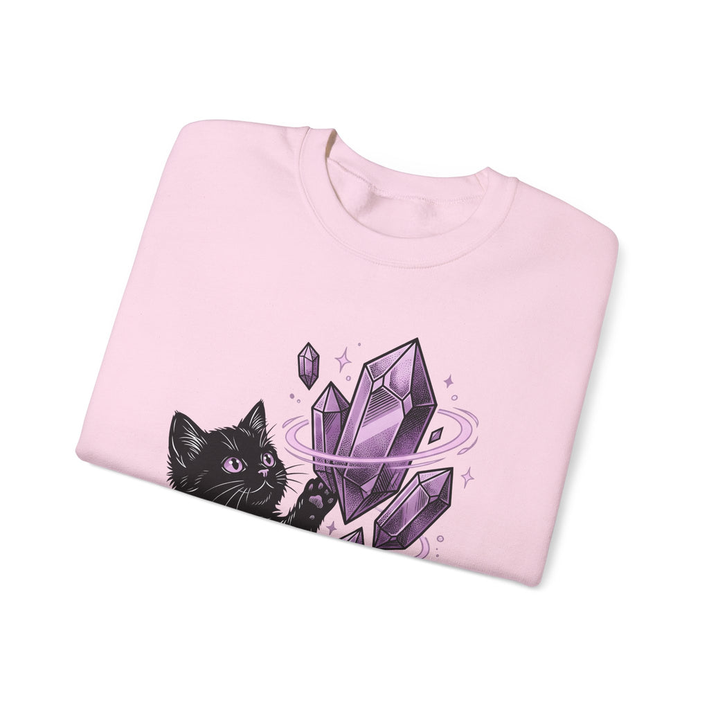 Dark Cat Sweatshirt Cat Occult Gift Women Spiritual Sweatshirt Black Cat Sweatshirt Feline Fan Mystical Graphic Sweatshirt Old School Minerals Sweatshirt