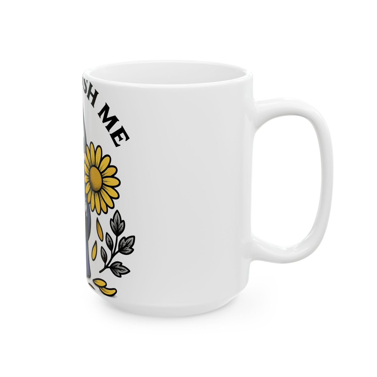 Death Figure Mug Halloween Witchcraft Gift Women Doodle Mug Grim Reaper Mug Horror Fan Skeleton Graphic Mug Classic Bloom Mug