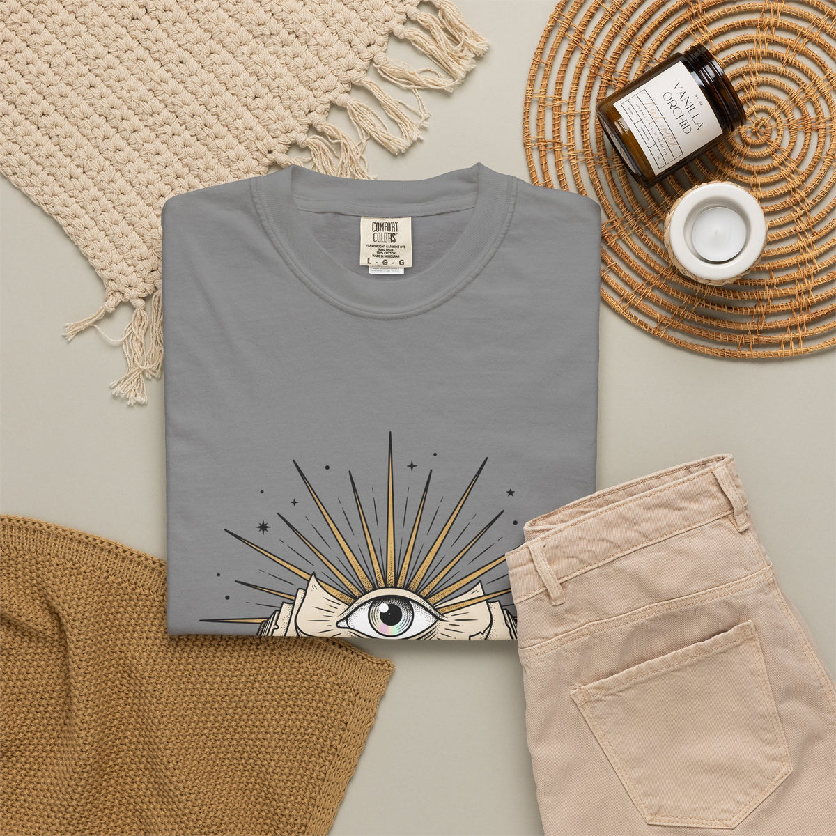 Magic Eye Journal T-Shirt Boho Chic Metaphysical Gift Women Ink T-Shirt Stereogram T-Shirt Hippie Enthusiast Tattoo T-Shirt Spiritual Graphic Retro