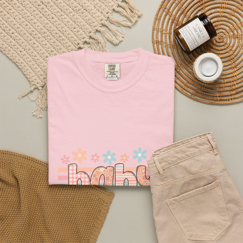 Baby Necessities T-Shirt Baby Event Gift Women Delightful T-Shirt Baby Gear T-Shirt Baby Fan Nursery T-Shirt Party Graphic Light Hues Petals T-Shirt