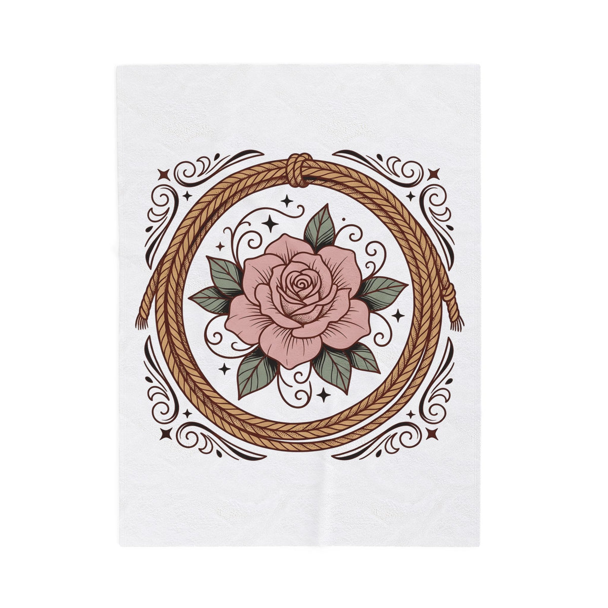 Bloom Rope Blanket Cowgirl Garden Gift Women Indie Blanket Braided Rope Blanket Rodeo Fan Handmade Blanket Floral Graphic Classic Twinkles Blanket