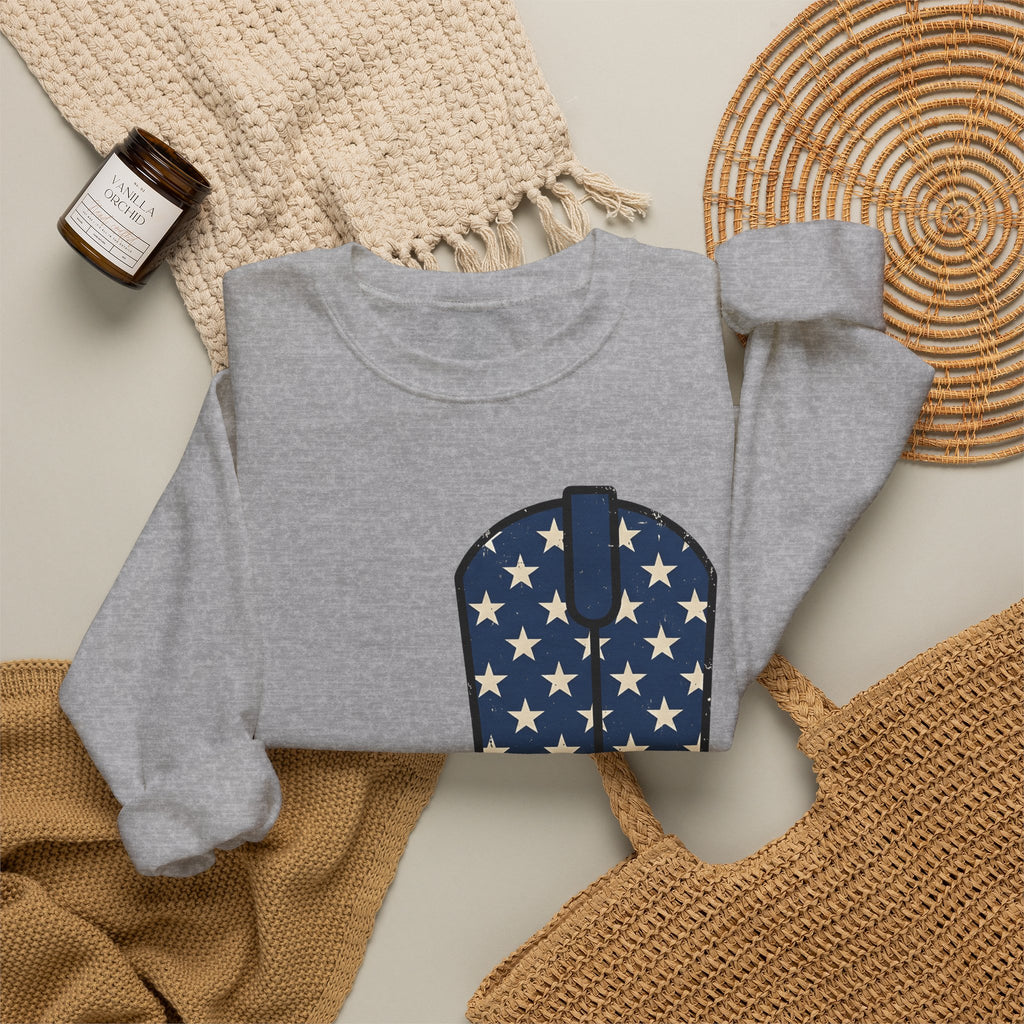 Leather Boot Sweatshirt America Rodeo Gift Women Heritage Sweatshirt Boot Sweatshirt American Fan Boots Sweatshirt Rodeo Graphic Antique Star Symbols Sweatshirt