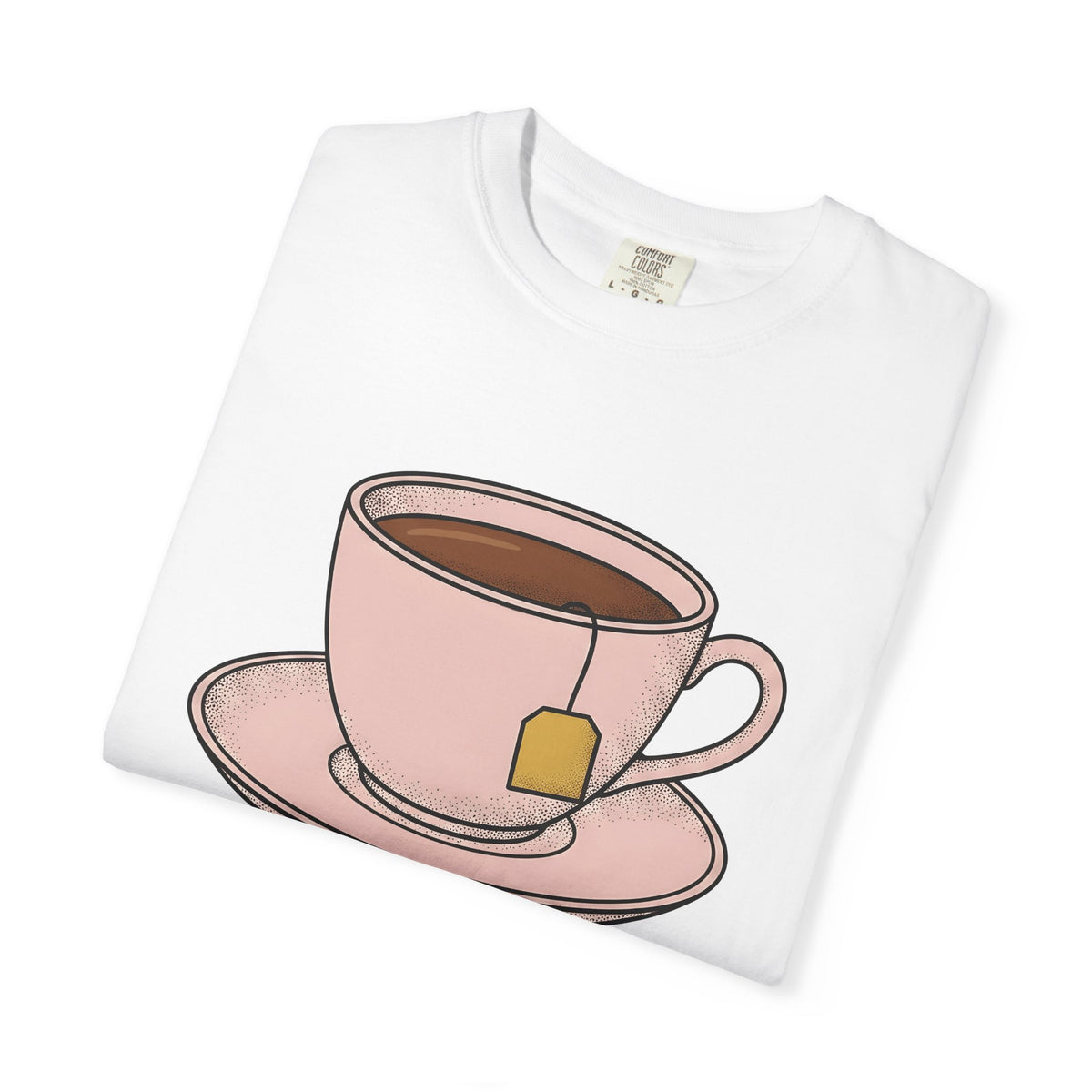 Tea Cup T-Shirt Drinks Foodie Gift Women Hand Drawn T-Shirt Teacup T-Shirt Beverage Fan Illustrated T-Shirt Food Graphic Minimalist Tea T-Shirt T-Shirt