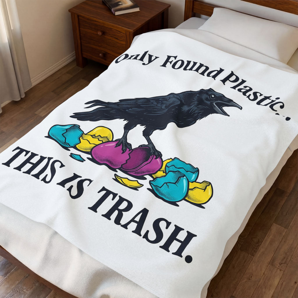 Crow Eggs Blanket Easter Animal Gift Women Vintage Blanket Raven Eggs Blanket Easter Fan Retro Blanket Creature Graphic Hand Drawn Egg Shells