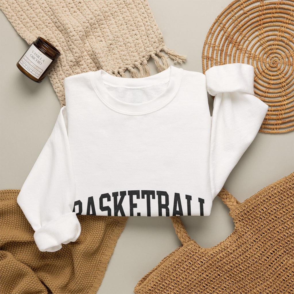 Team Text Sweatshirt Moms Basketball Accessories Gift Women Hand Drawn Sweatshirt Group Message Sweatshirt Mom Fan Handdrawn Sweatshirt Basketball Graphic Old