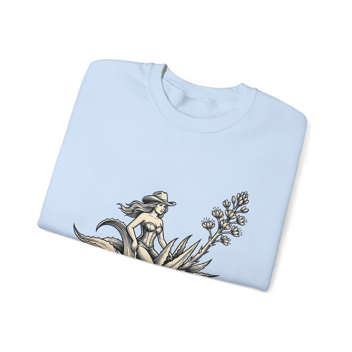Cowgirl Art Sweatshirt Cowgirl Ranch Gift Women Sepia Sweatshirt Western Art Sweatshirt Cowgirl Fan Vintage Sweatshirt Farm Graphic Line Art Succulent Sweatshirt