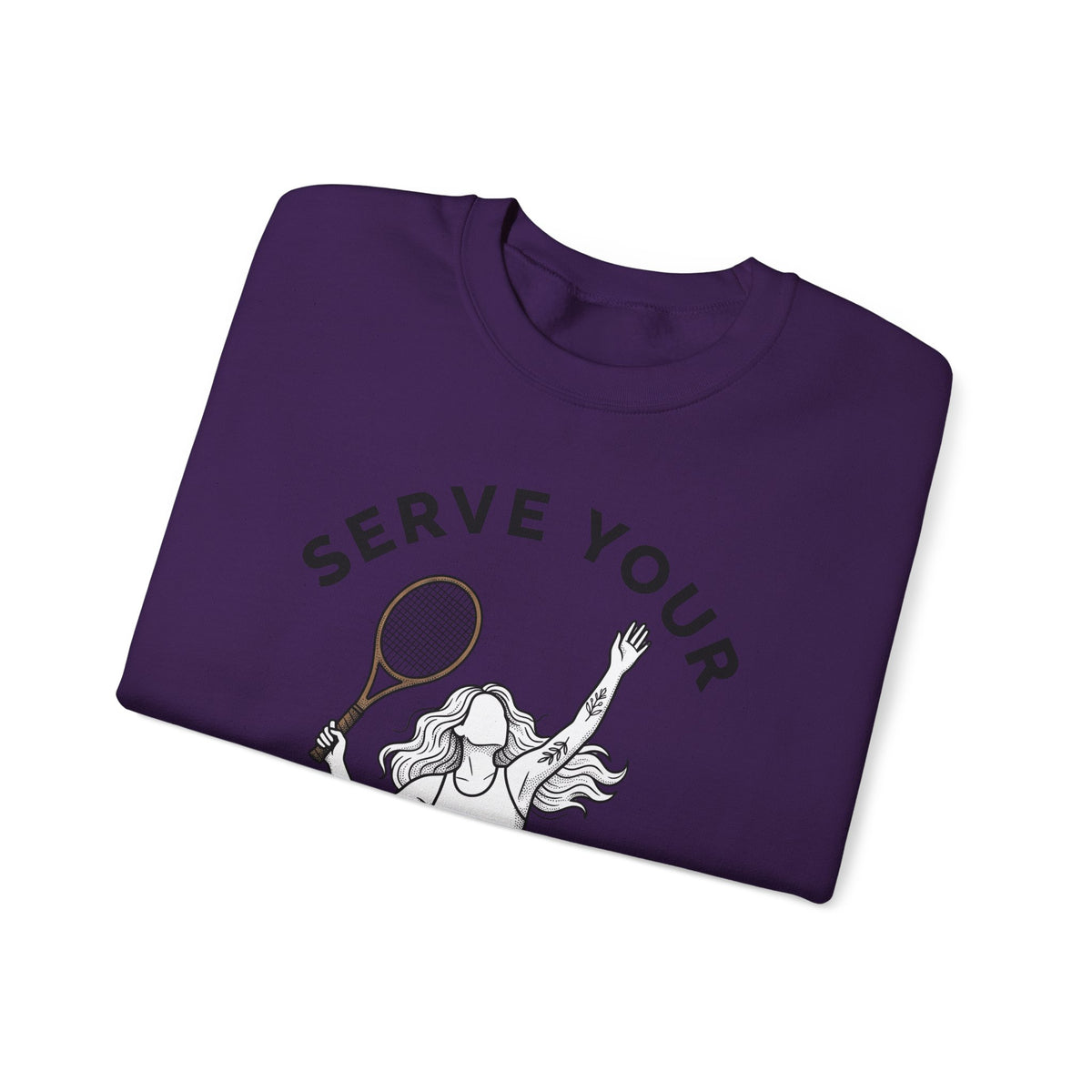 Tennis Competitor Sweatshirt Sports Exercise Gift Women Cartoon Sweatshirt Tennis Player Sweatshirt Athlete Fan Tennis Star Sweatshirt Fitness Graphic Flat