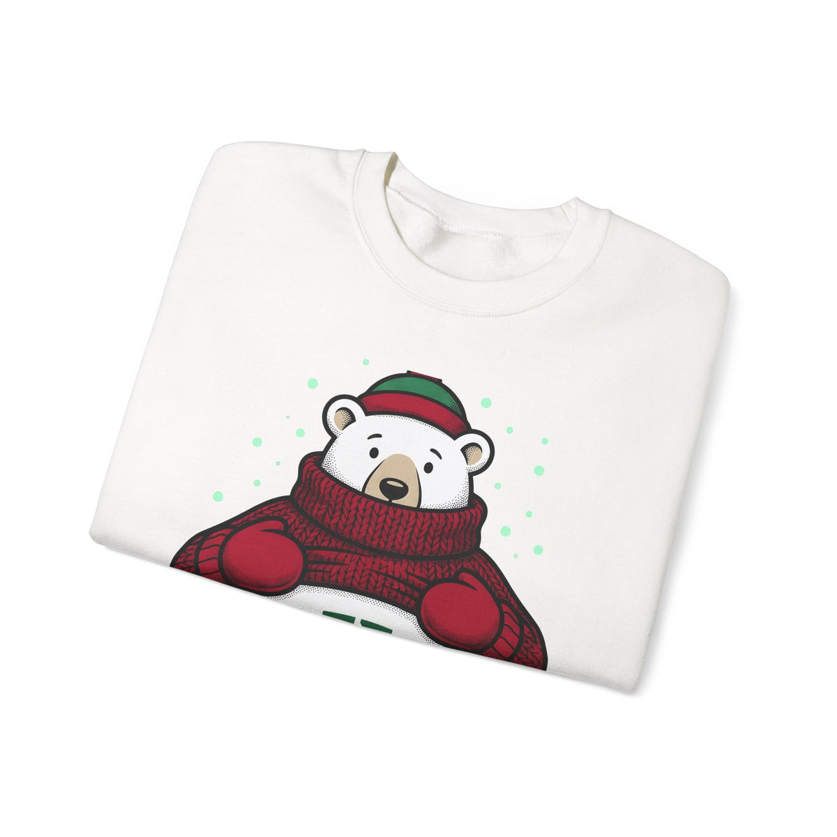 Polar Bear Sweater Sweatshirt Christmas Animal Gift Women Cartoon Sweatshirt Ursa Sweatshirt Xmas Fan Toon Sweatshirt Wildlife Graphic Vintage Winter Hat