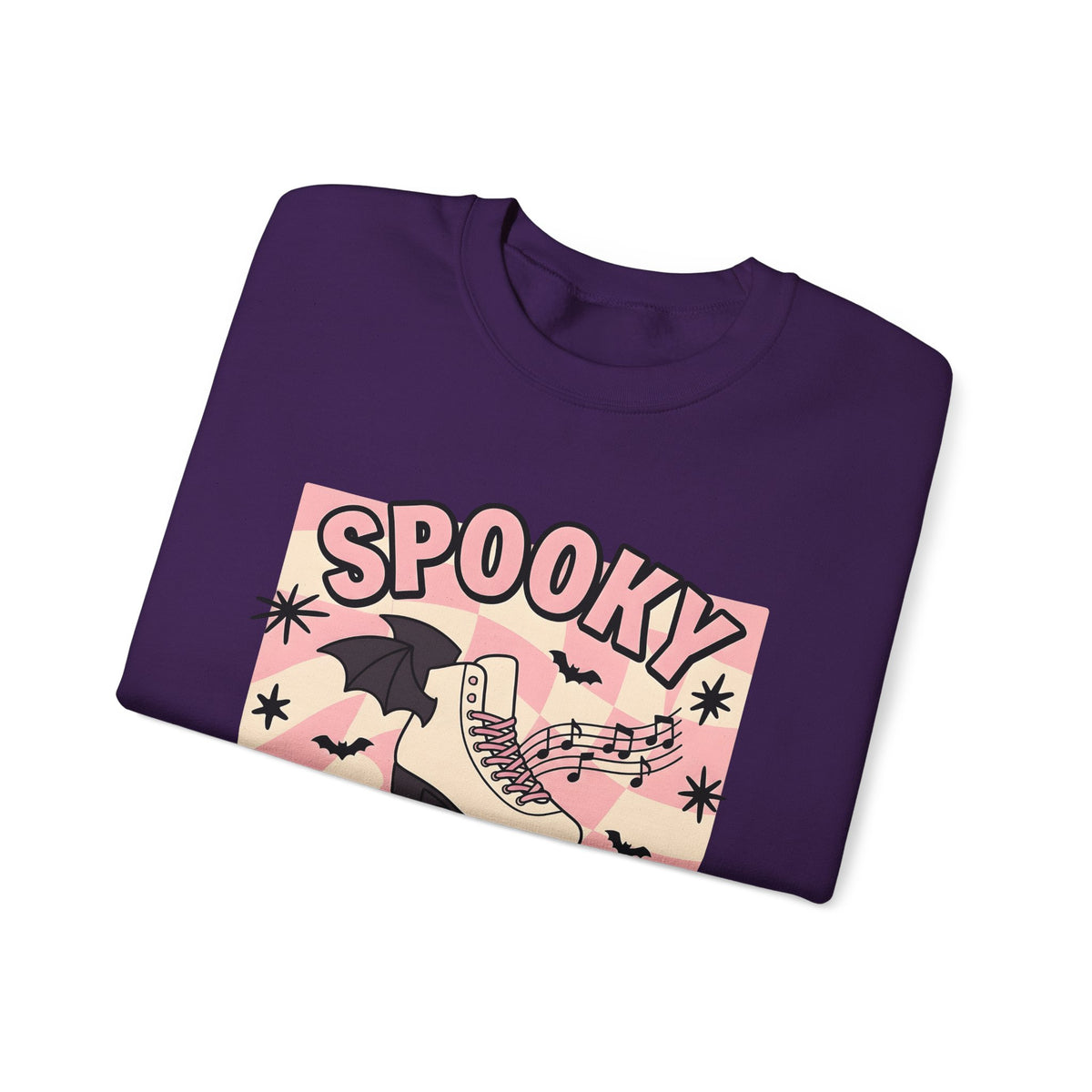 Roller Skate Bat Sweatshirt Halloween Sports Gift Women Line Art Sweatshirt Roller Derby Sweatshirt Horror Fan Skate Graphic Athlete