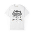 Fish Bone T-Shirt Cat Funny Gift Women Cute T-Shirt Fish Skeleton T-Shirt Cat Fan Fishy T-Shirt Humorous Graphic Sketch Cat Treats T-Shirt