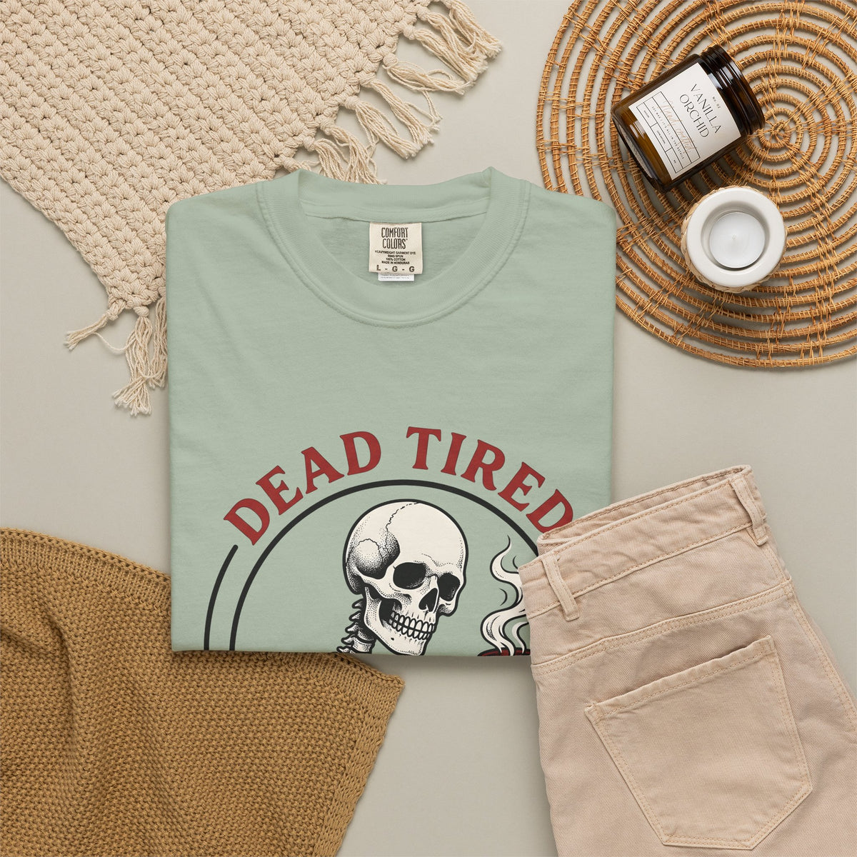Skeleton Coffee Halloween Coffee Gift Tattoo Skull Coffee Horror Fan Traditional Caffeine Vintage T-Shirt