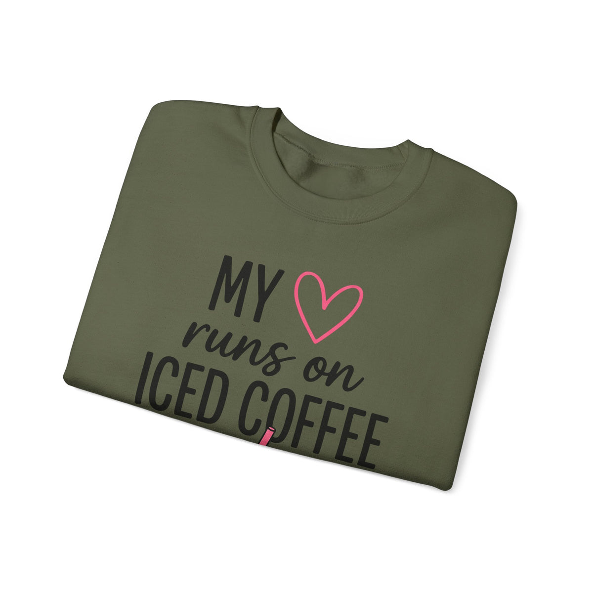 Cold Coffee Cup Sweatshirt Moms Espresso Gift Women Adorable Sweatshirt Coffee Sweatshirt Sweatshirt Mother Fan Coffee Sweatshirt Caffè Graphic Simple Love Symbol