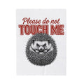 Hedgehog Art Blanket Funny Wildlife Gift Women Retro Blanket Porcupine Blanket Humor Fan Vintage Blanket Animal Graphic Doodle Critter Blanket