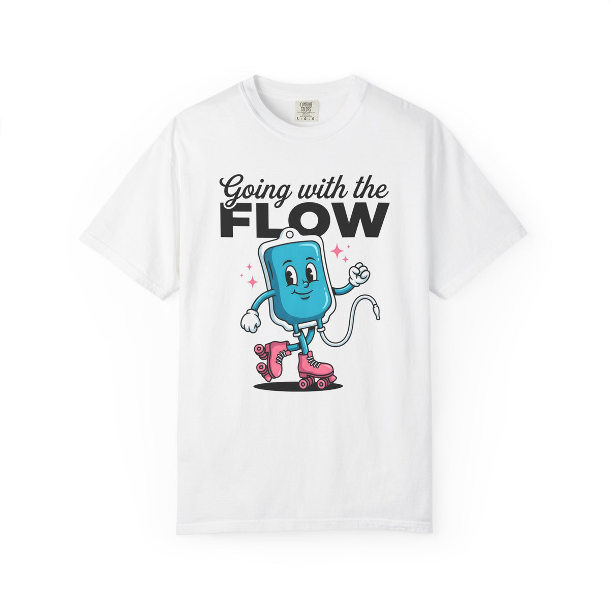 Cartoon Iv T-Shirt T-Shirt Nurses Medical Gift Women Cute T-Shirt Iv T-Shirt T-Shirt Nurse Enthusiast Kawaii T-Shirt Healthcare Graphic Retro Roller Skates