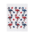 Flag Flamingo Blanket 4th Of July Holiday Gift Women Cartoonish Blanket Flamingo Blanket Independence Day Fan Retro Blanket Celebration Graphic Old