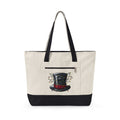 Top Hat Christmas Festive Gift Retro Topper Xmas Fan Vintage Holiday Line Bistro Lights Tote Bag