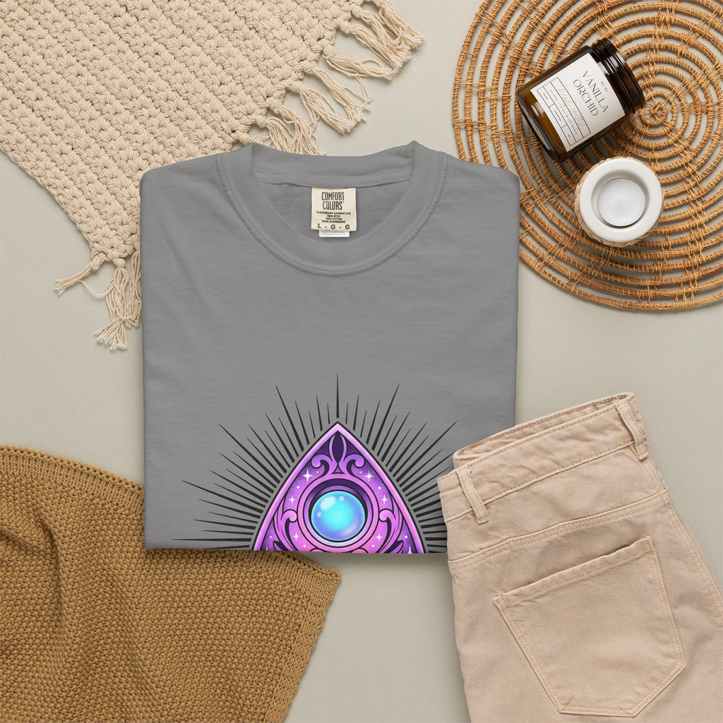 Magic Planchette T-Shirt Boho Chic Zodiac Gift Women Mystical T-Shirt Ouija Board T-Shirt Bohemian Fan Spiritual T-Shirt Astrology Graphic Trippy