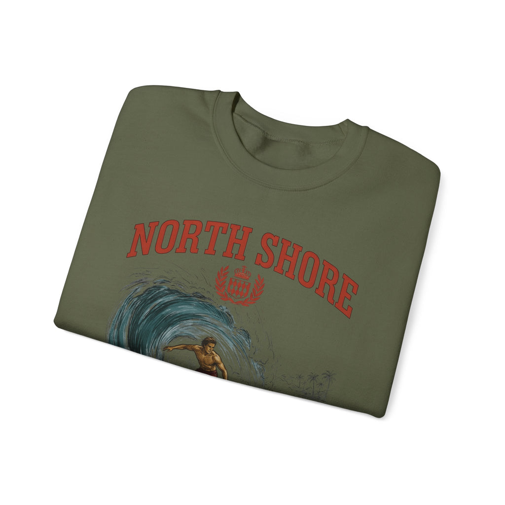 Surfer Wave Surfing Beach Gift Vintage Wave Surfer Fan Retro Coastal Hand Drawn Palm Sweatshirt