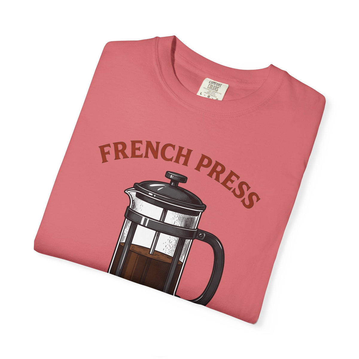 French Press T-Shirt Coffee Cafe Gift Women Sketch T-Shirt Cafetiere T-Shirt Coffee Fan Coffee Art T-Shirt Coffee Shop Graphic Cartoon Coffee T-Shirt
